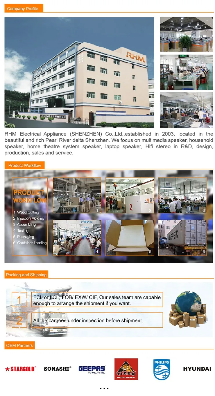 RHM 2017 TV sound bar speaker with good quality