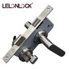 High Security Fire rate Stainless steel 304 U sharp door handle lock set on rose