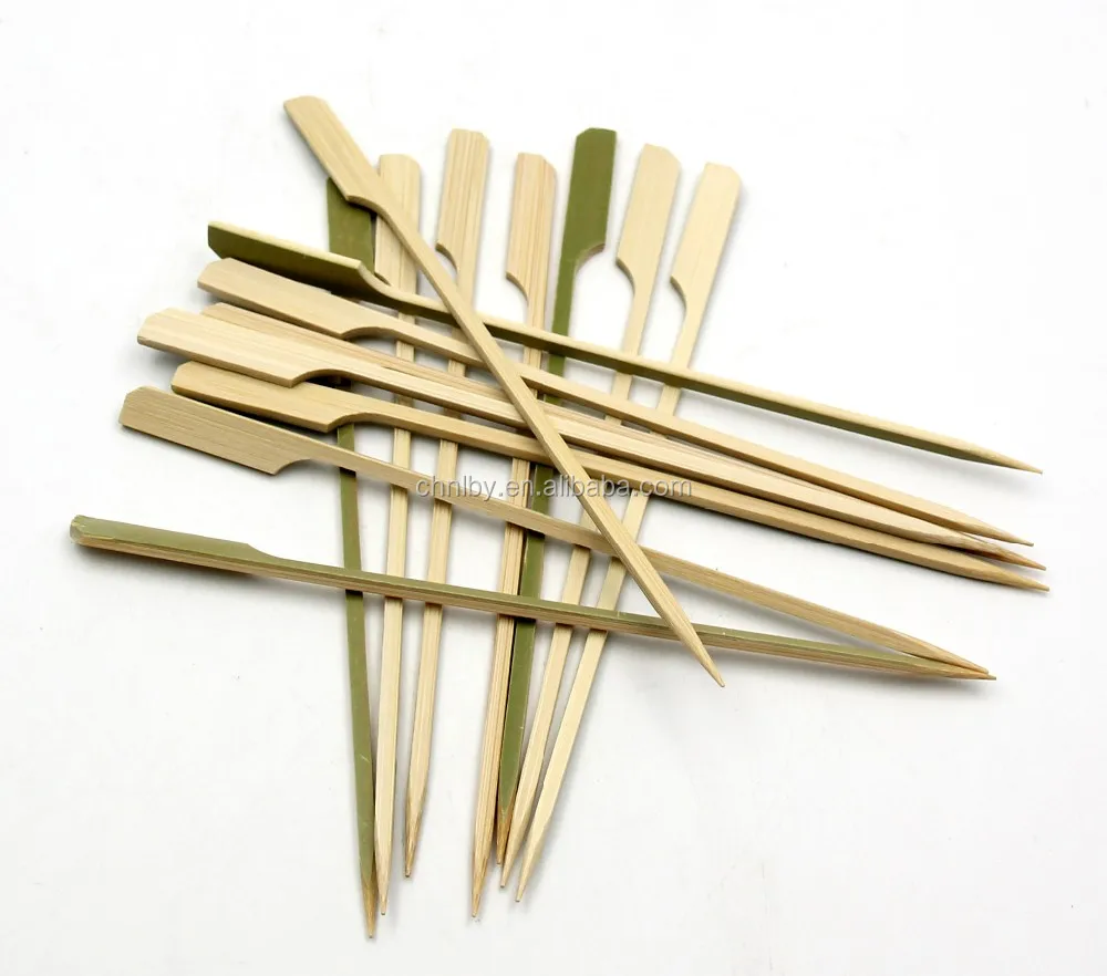 Rotating Bbq Bamboo Flat Wooden Skewers Buy Rotating Bbq Skewer,Flat