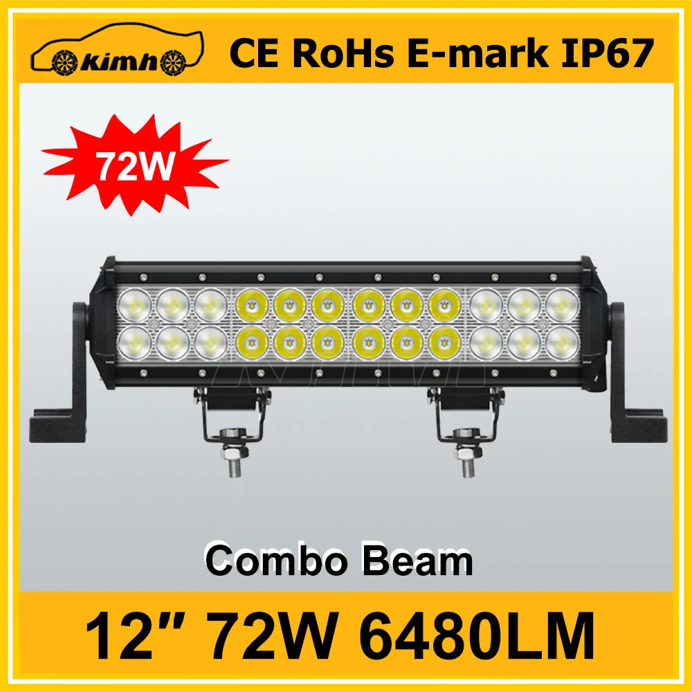 Auto Parts Combo Beam 72 W Led 12 Inch Car Accessories Led Light Bar