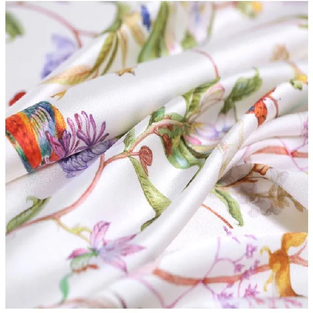 Stretch Silk Charmeuse Fabric 100% Silk Fabric Digital Print Silk ...