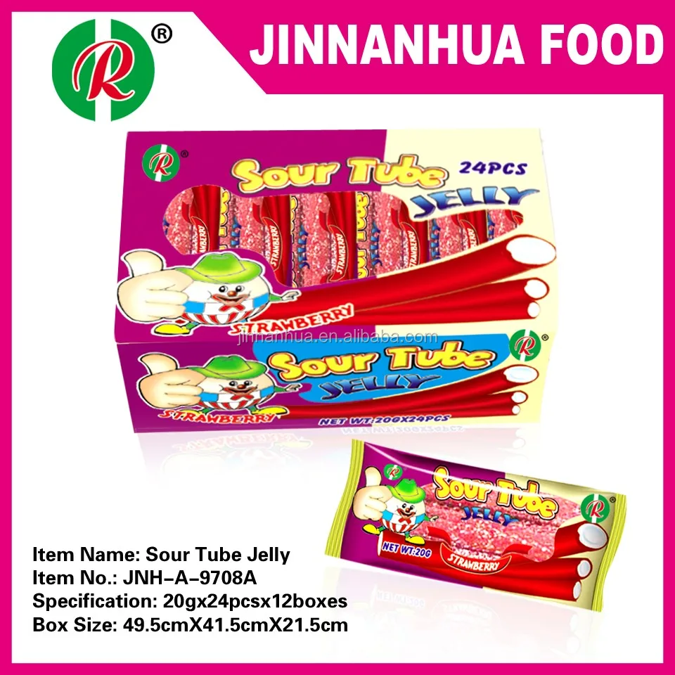 Strawberry Sour Tube Jelly Gummy Candy Buy Gummy Candy,Sour Gummy