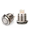 12mm 16mm 19mm 22mm 12V led pushbutton switch NO NC momentary/Latching IP67 waterproof metal push button switch