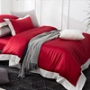 Solid red blue percale fabric luxury bedding set Christmas bedding