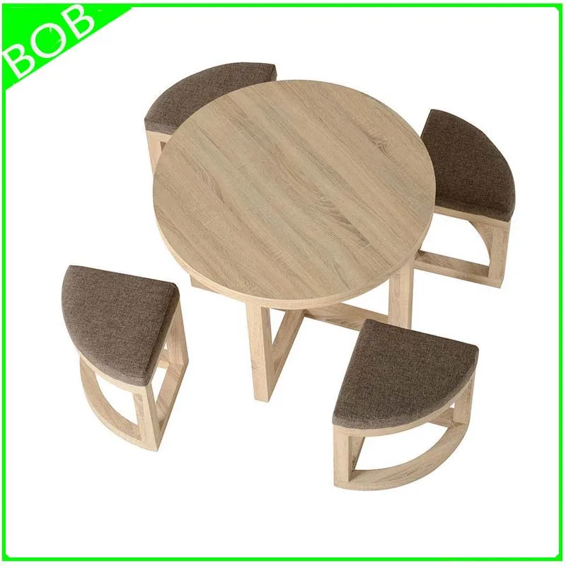 MDF dining table with four stool dining set made in china