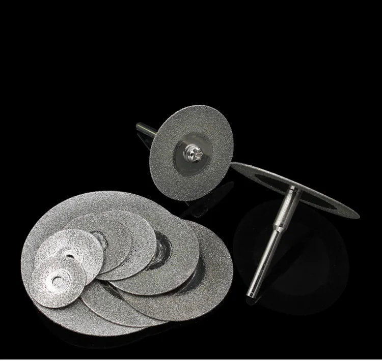 Diamond Cutting Wheel 10pcs with Mandrel (3mm) 2pcs For Dremel Rotary Tool