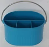Blue Knives & forks metal basket caddy