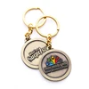 custom small sound ring gold flat key chain metal keychain