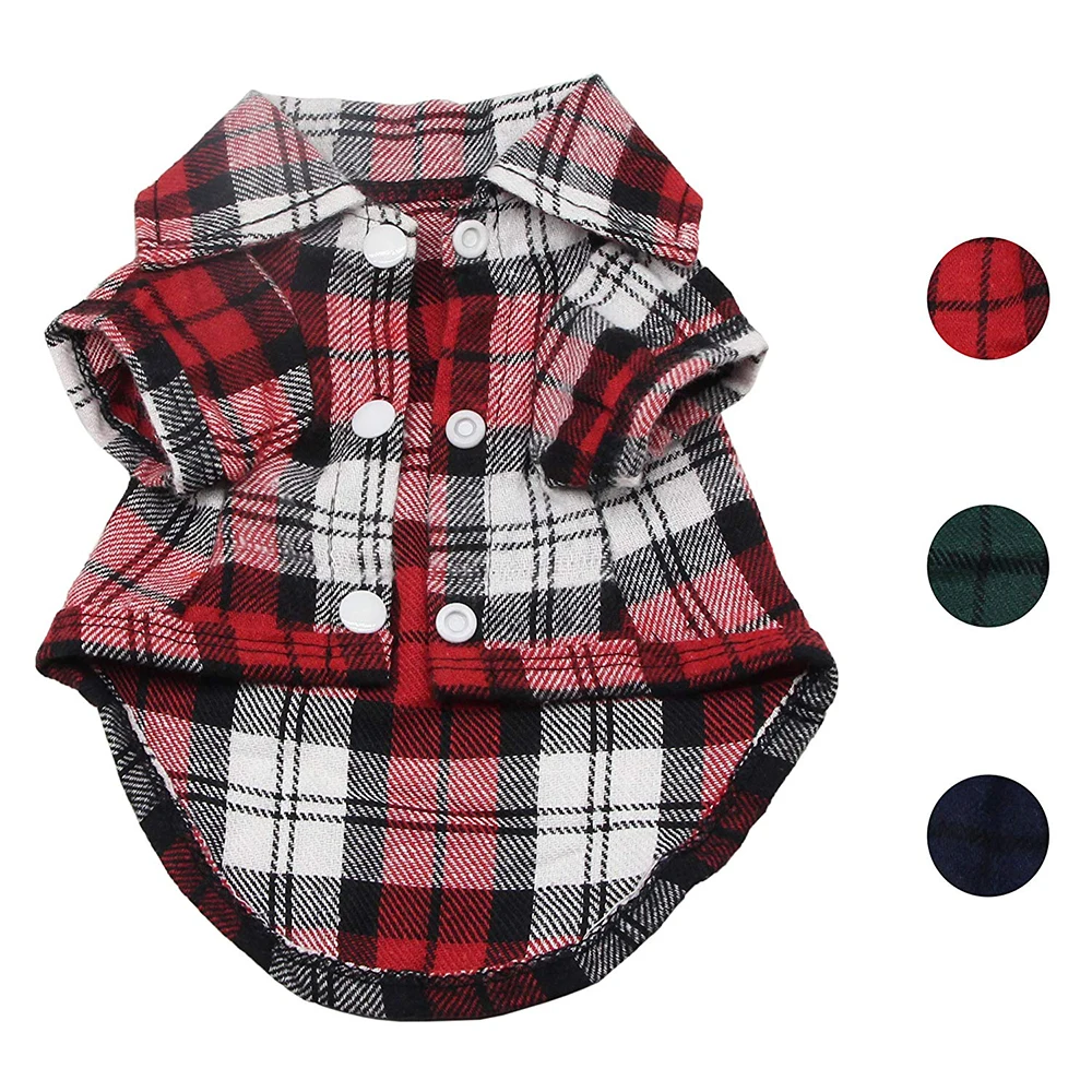 Wholesale Classic Red Plaid Shirts For Dog,The Dog Spring And Summer ...