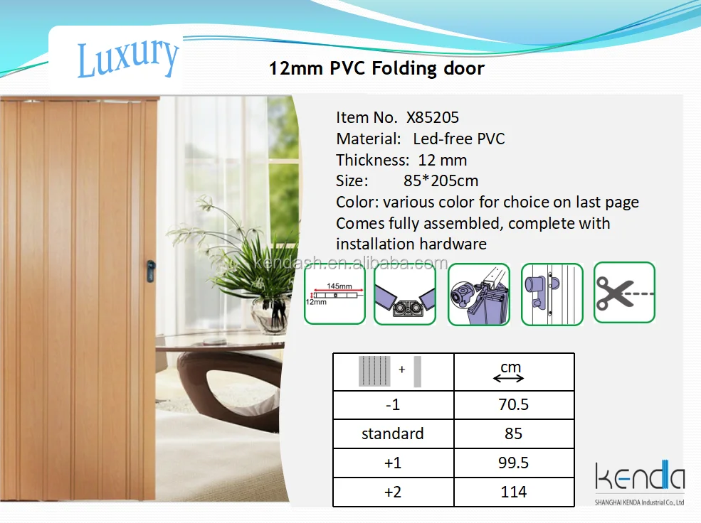 Walnut Modern House Door and Windows PVC Folding door