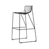 Black Iron Metal Frame Office Snake Area Furniture Dining Room Chair Casual Seating Wire High Bar Stool