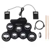 Foldable electronic drum set portable roll up digital drum kit silicone drum set with high quality