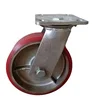 Swivel Heavy Duty Load 6 "x 2" PU On Cast Iron Trolley Cart Caster Wheel