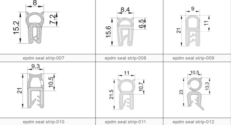 rubber seal strip gasket for truck car auto bus 