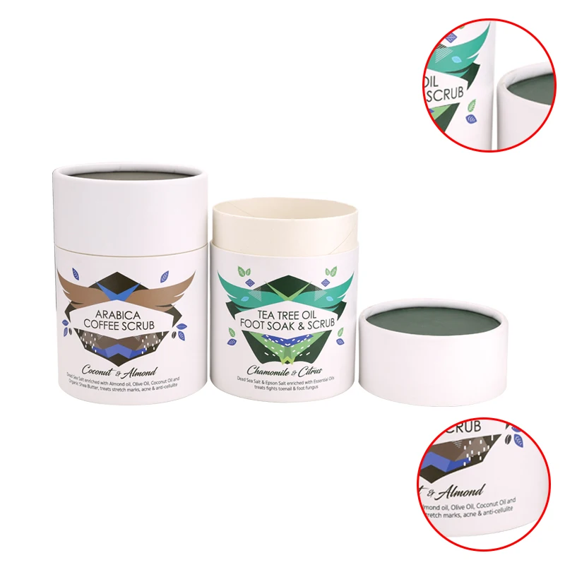 Custom Printed White Round Cardboard Gift Boxes Wholesale Round