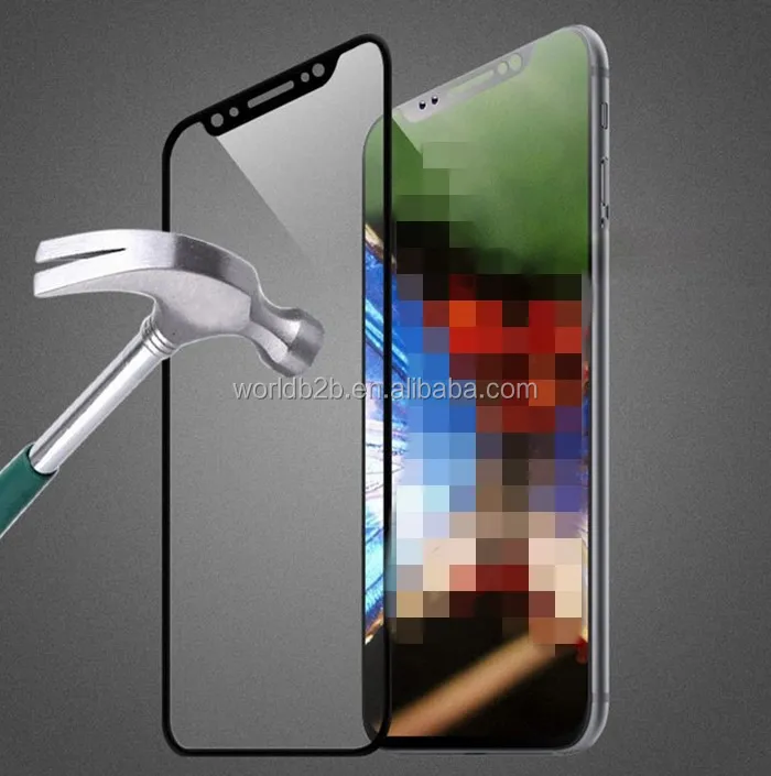 Ultra-Clear High Definition (HD) Full Coverage Tempered Glass Screen Protectors for iPhone X