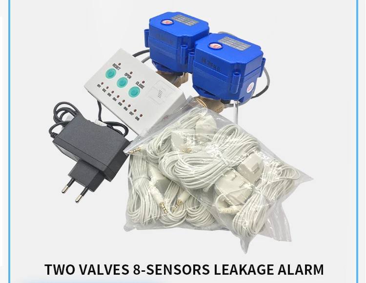 water leak detection valve  with sensor and controller for smart home