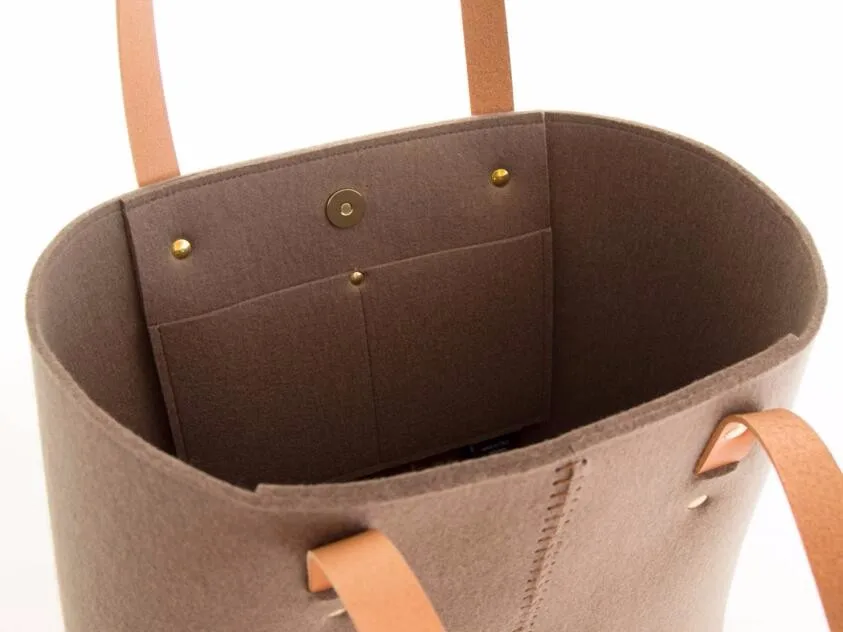 100 Merino Wool Felt Tote Bag Or Wool Felt Shoulder Bag For Lady On