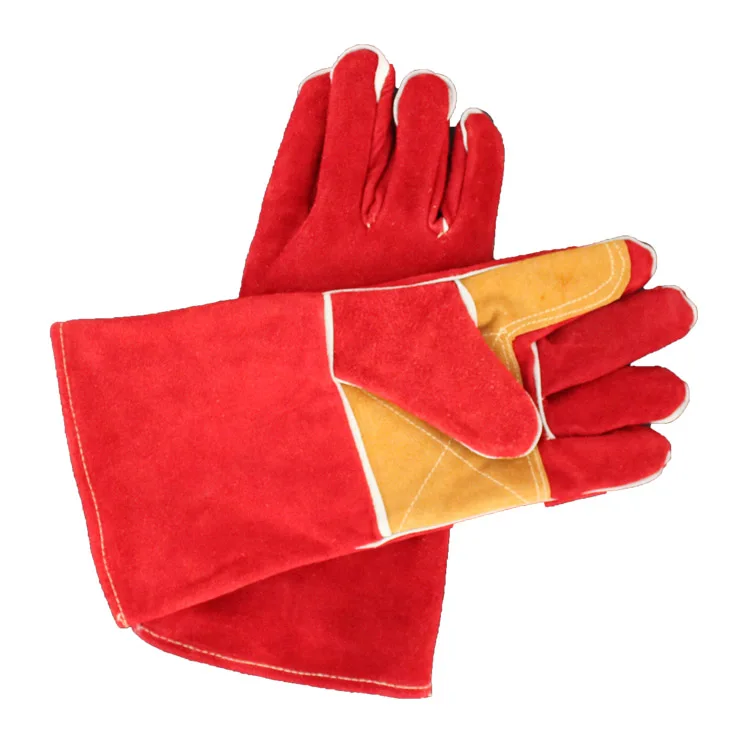 36cm Long Cowhide Leather Reinforced Soldering Gloves Buy Soldering