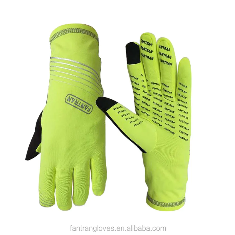 Outdoor Stretchable Multisport Hivis Jogging Glove With Touch Screen