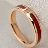 2018 Good quality latest Europe enamel process rose gold ring