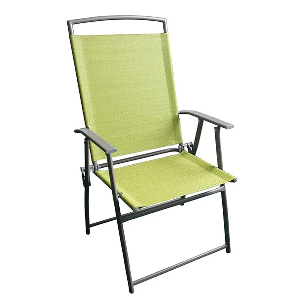 Outdoor Garden Metal Frame Folding Sling Mesh Chairs Patio Balcony