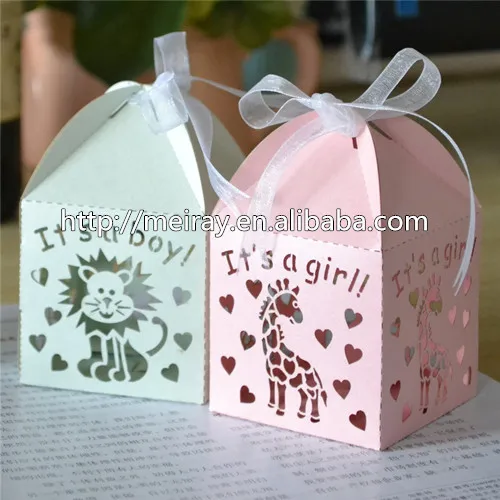 Baby Shower Party Supplies Laser Cut Elephant Box Indian Baby Shower