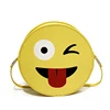 Cartoon Cute Expression Pack Trend Print Smiley Small Round Bag Designer Bags For Girls