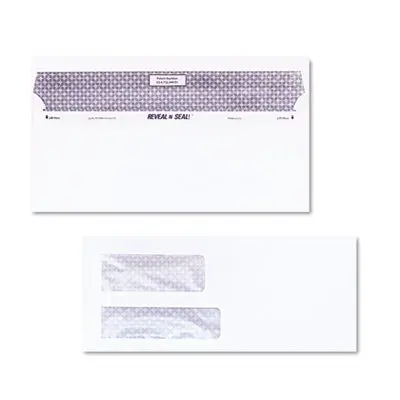 (3 Pack Value Bundle) QUA67529 Reveal-N-Seal Double Window Invoice Envelope, Self-Adhesive, White, 500/Box
