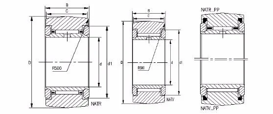 NATR40 NATR 40 PP NATV 40 PP Cam Follower Yoke Type Track Roller Bearing Manufacturer