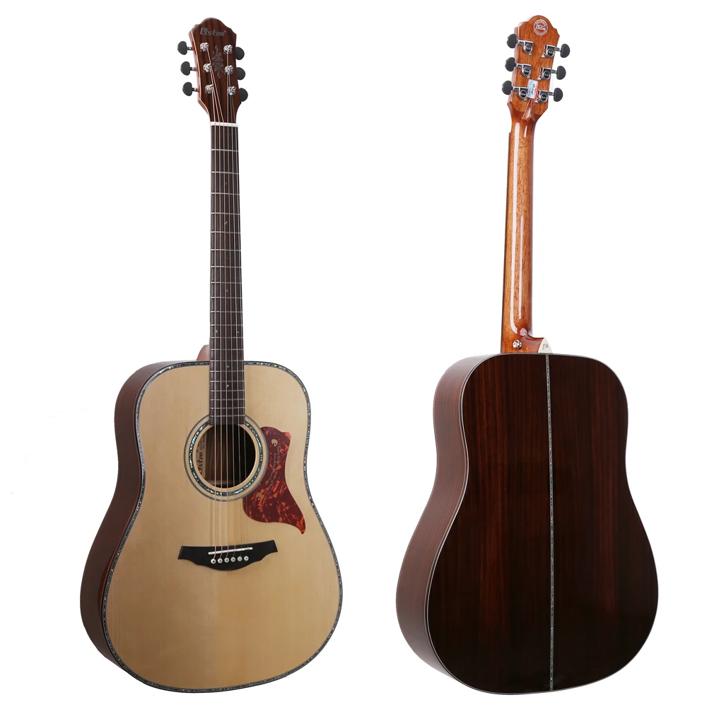 Good Quality 41 Inch Solid Wood Acoustic Guitar With Spruce Gloss Fnish