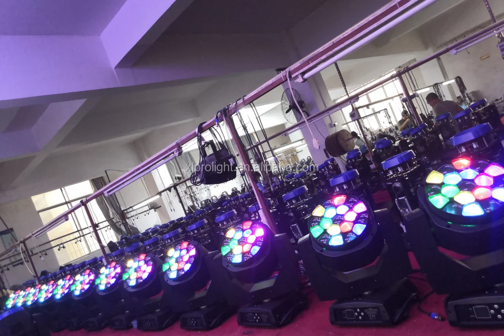 stage effect robot 19pcs 15w 4 Iin 1 bee eye zoom moving head led dj light