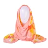 latest models soft silk light weight summer ladies cheap 75D printed pattern chiffon long scarf instant hijab malaysia