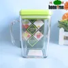 400ml crystal square clear plastic measuring oil control vinegar pitcher
