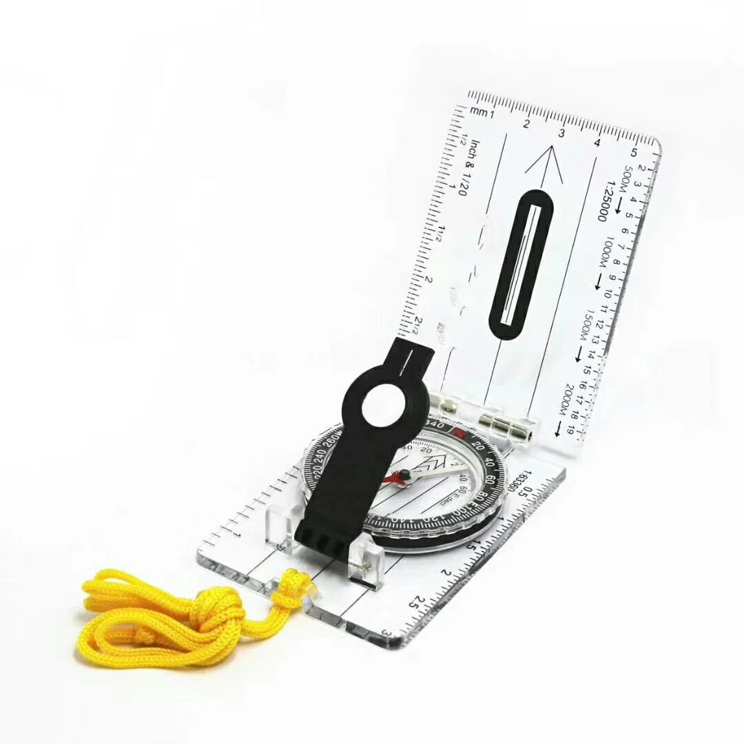 Clear Plastic Button Small Mini Compass For Survival Kit Hiking Camping Outdoor Sports