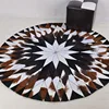 Faux fur cowhide carpet/circular patchwork customizable floor MATS fur decorative throw pillow covers