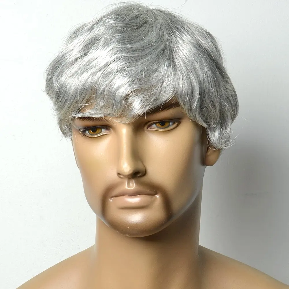 short white wig male