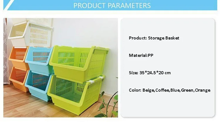 Plastic Moving Foldable Basket With Cover