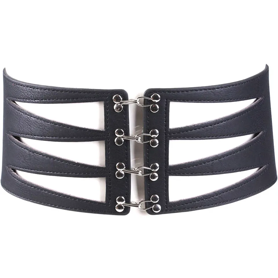 Black Color Corset Belt Women Wide Elastic