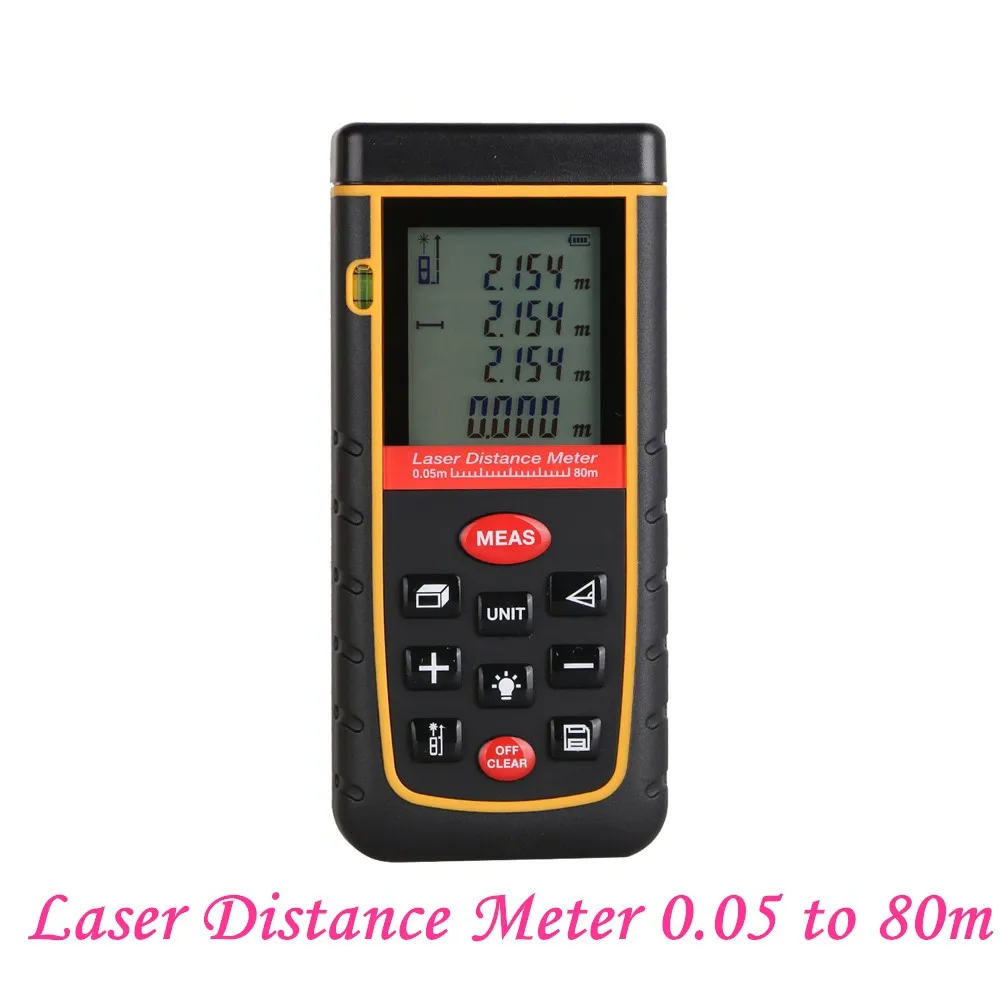 80m ( 0.16 To 262ft) Distance Meter Electronic Room Measuring Device