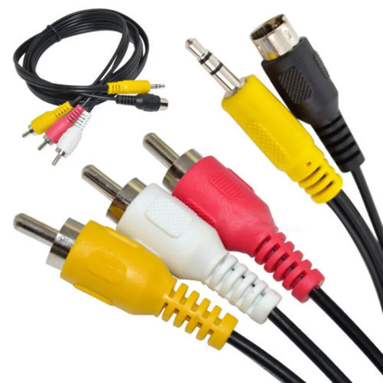 Adapter Svideo & 3.5mm Audio To Composite Video And Rca L/r Audio