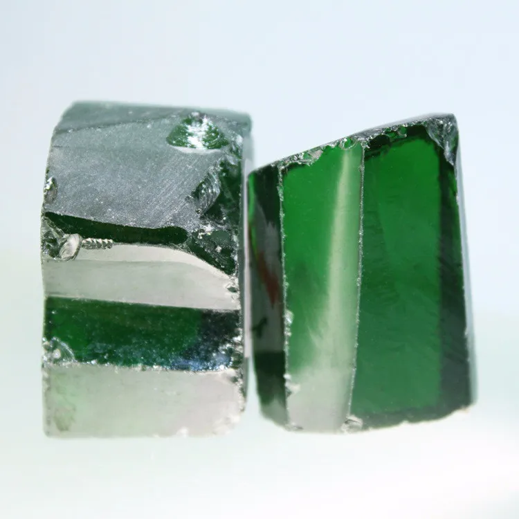 Uncut Rough Cubic Zirconia Material Raw Green Color Stone Price Per