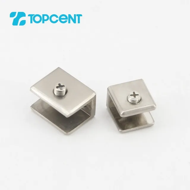 Topcent 90 Degree Decorative Glass Corner Holder Mirror Mounting Shelf