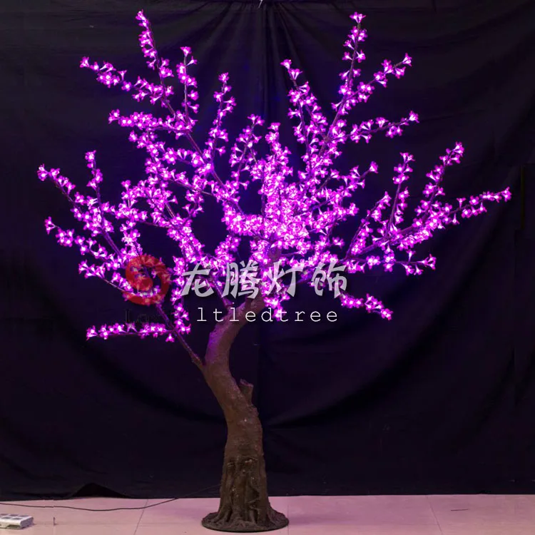 Tree Light Indoor Outdoor Lighted Trees 2m Led Cherry Blossom Trees Purple Color
