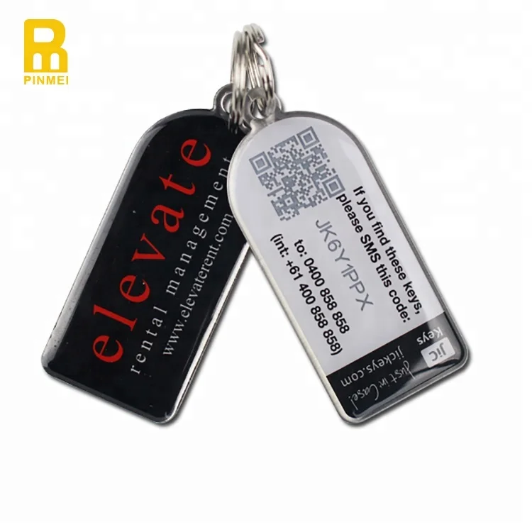 Qr Code Barcode Id Number Nfc Tags Keychain Custom Logo Rfid Key Fobs