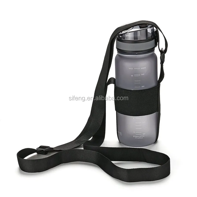 Water Bottle Carrier With Adjustable Shoulder Strap Universal Bottle