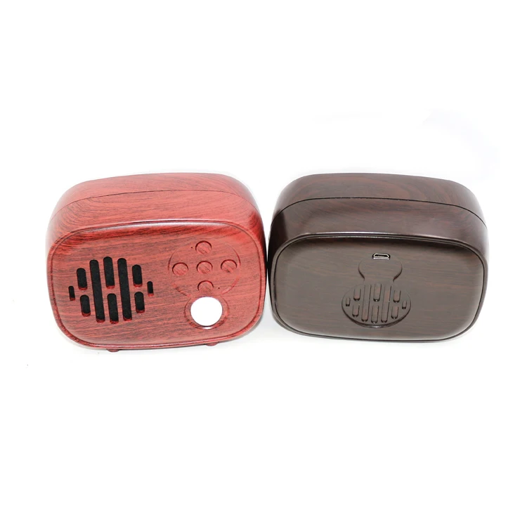 Wood bluetooths speaker portable wireless FM radio TF card USB handfree outdoor wooden mini speaker - ANKUX.COM
