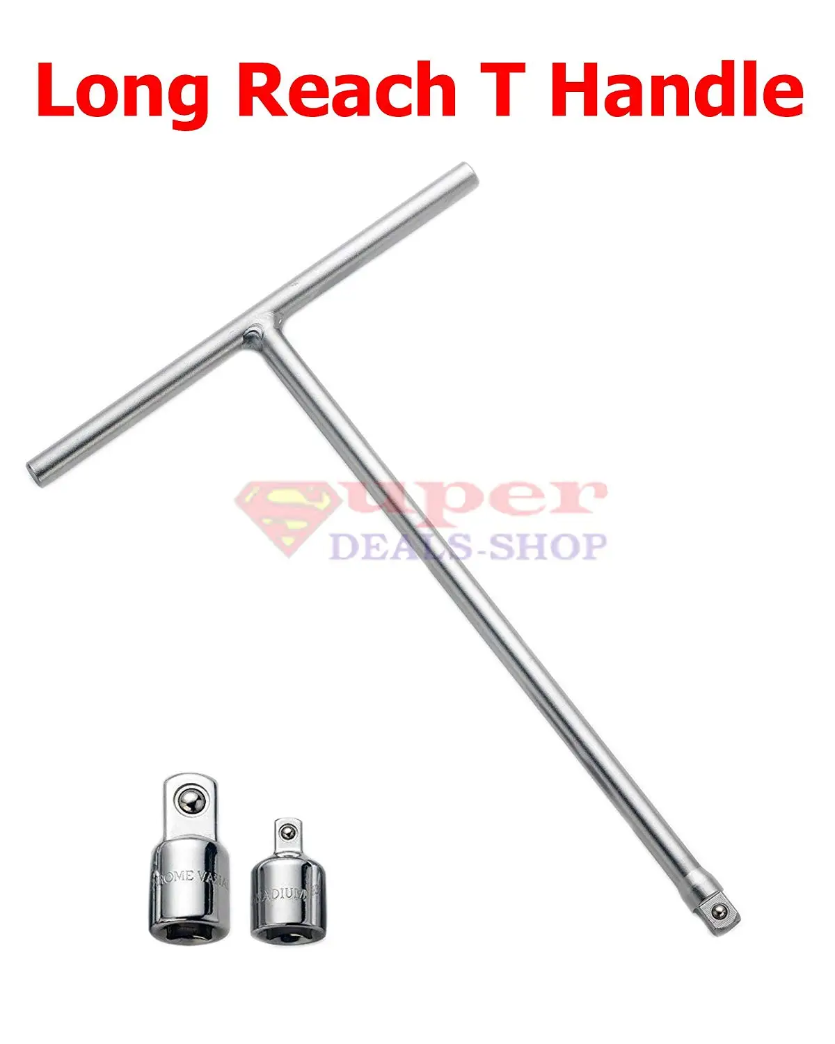 Drive T Handle Wrench Torque CRV Socket Extension Long Reach T-Handle 3/8" 1/4" 1/2" Super-Deals-Shop