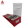 Customized logo reclosable plastic / poly / mylar box / square bottom pouch bag for tea ground coffee beans packaging