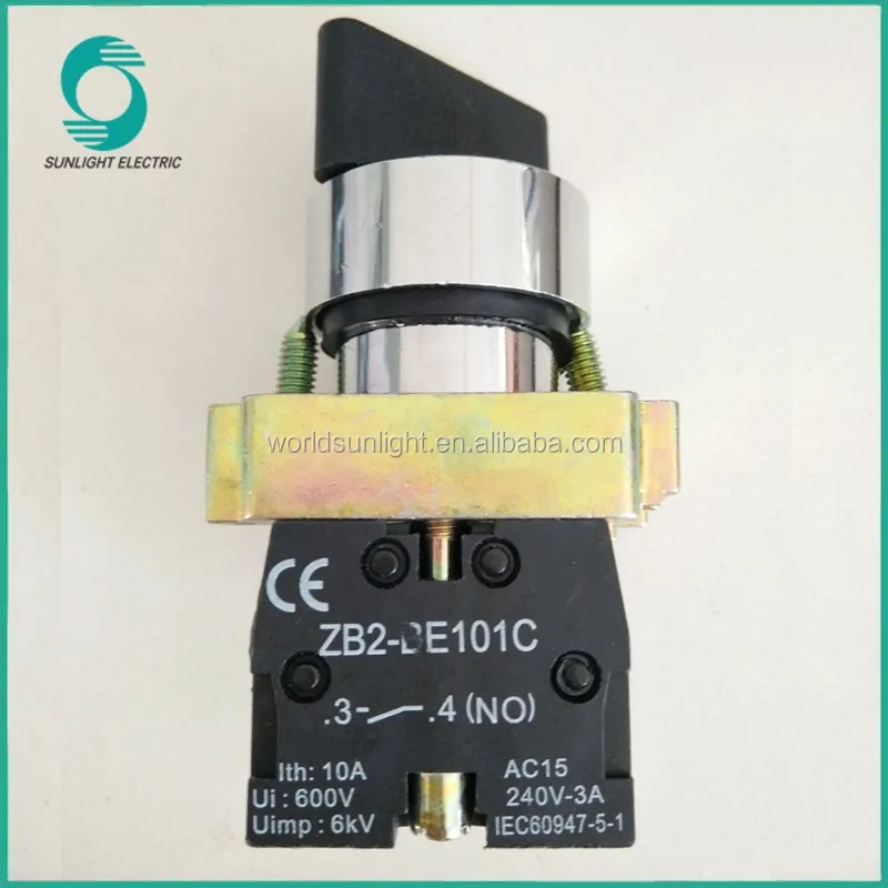4pcs BD41 XD2-BD41 2 Position 1 NO Spring Reset Momentary Select Selector Switch